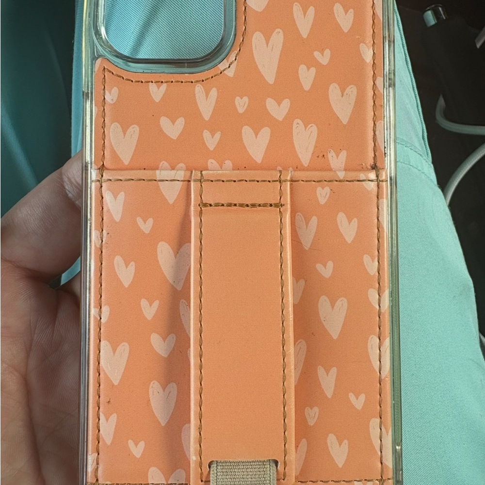 Charming Heart Pattern Phone Case - Orange